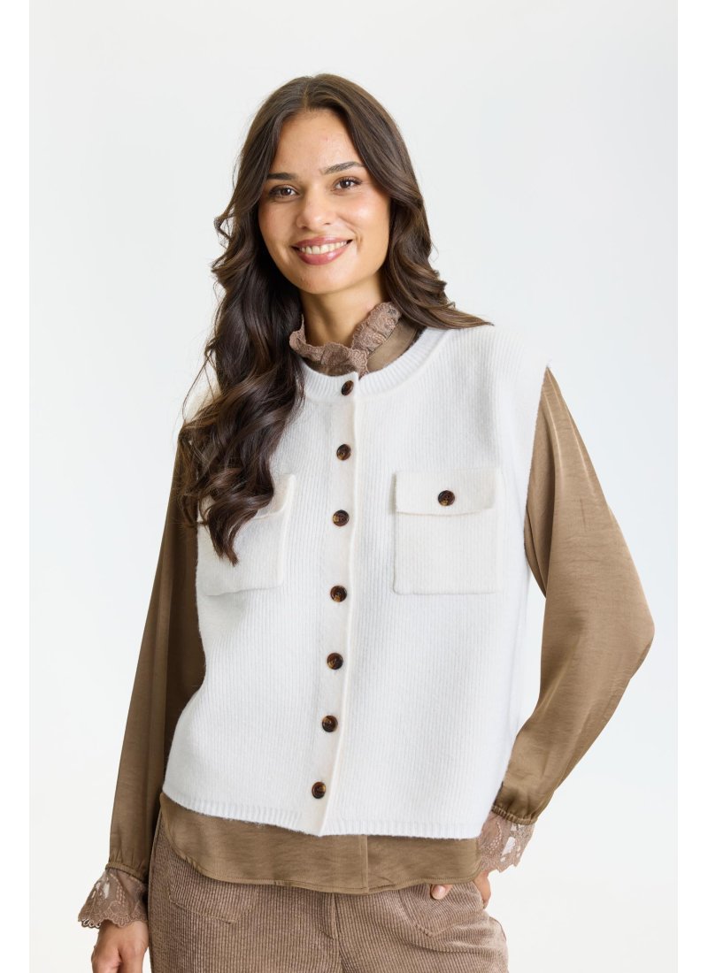 17238 Dot knit vest