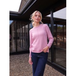  2954 Skovhuus O-neck strik (Fl farver)