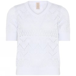 3437 Openwork V-neck blouse