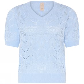 3437 Openwork V-neck blouse