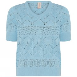 3437 Openwork V-neck blouse