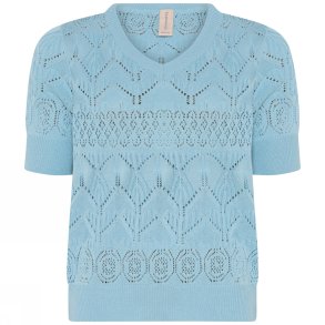 3437 Openwork V-neck blouse