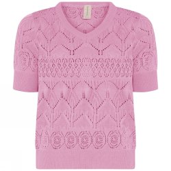 3437 Openwork V-neck blouse