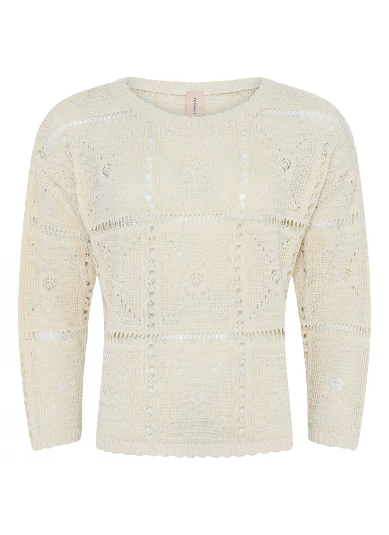 3441 Openwork casual pullover