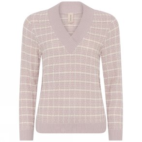 3631 Checked v-neck pullover