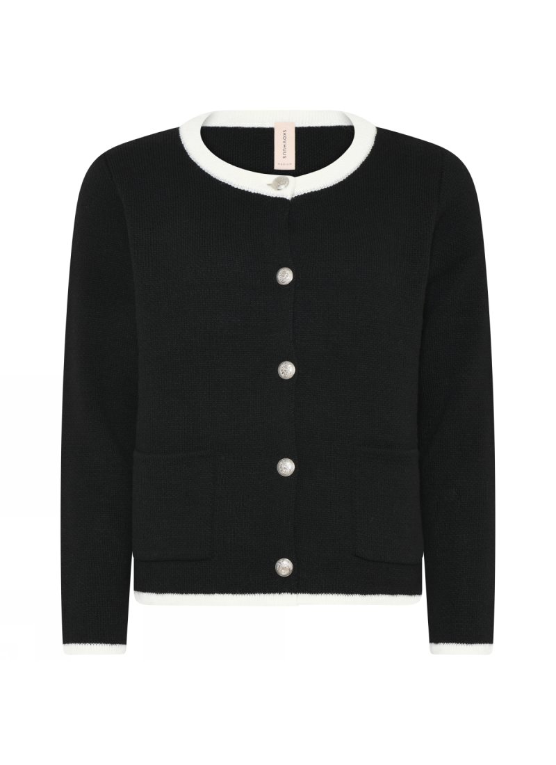 3700 Cardigan w. contrast effe