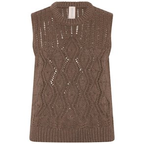 3703 Structured openwork top