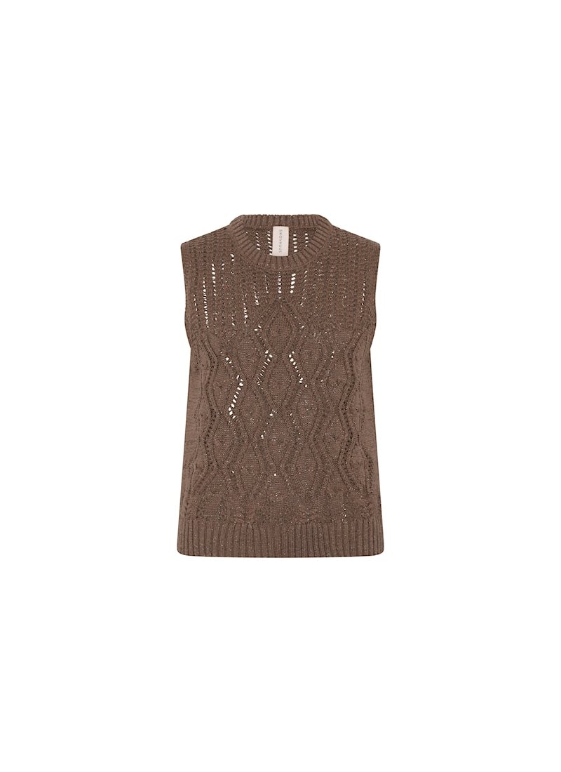 3703 Structured openwork top