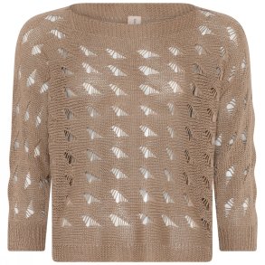 3729 Openwork batwing pullover