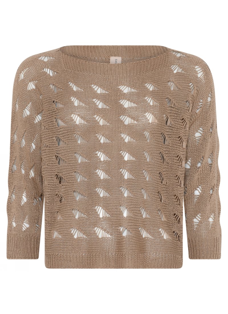 3729 Openwork batwing pullover