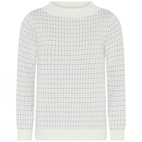 3750 Small dotted boat-neck pu