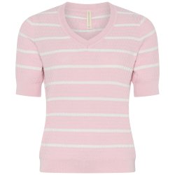 3778 Striped structure v-neck 