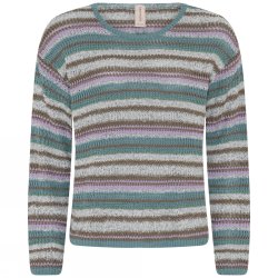 3813 O-neck pullover in multi 