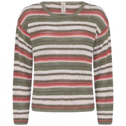 3813 O-neck pullover in multi 
