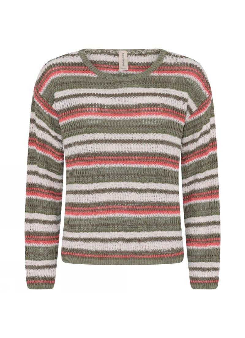3813 O-neck pullover in multi 