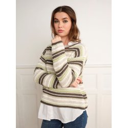 3813 O-neck pullover in multi 