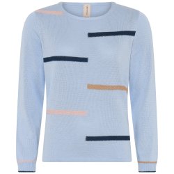3822 Pullover w. broken stripe