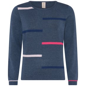 3822 Pullover w. broken stripe