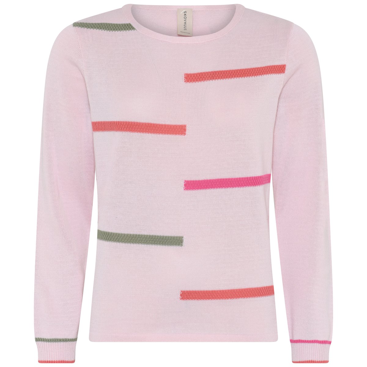 3822 Pullover w. broken stripe - Strik - Bonde Boutique