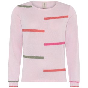 3822 Pullover w. broken stripe