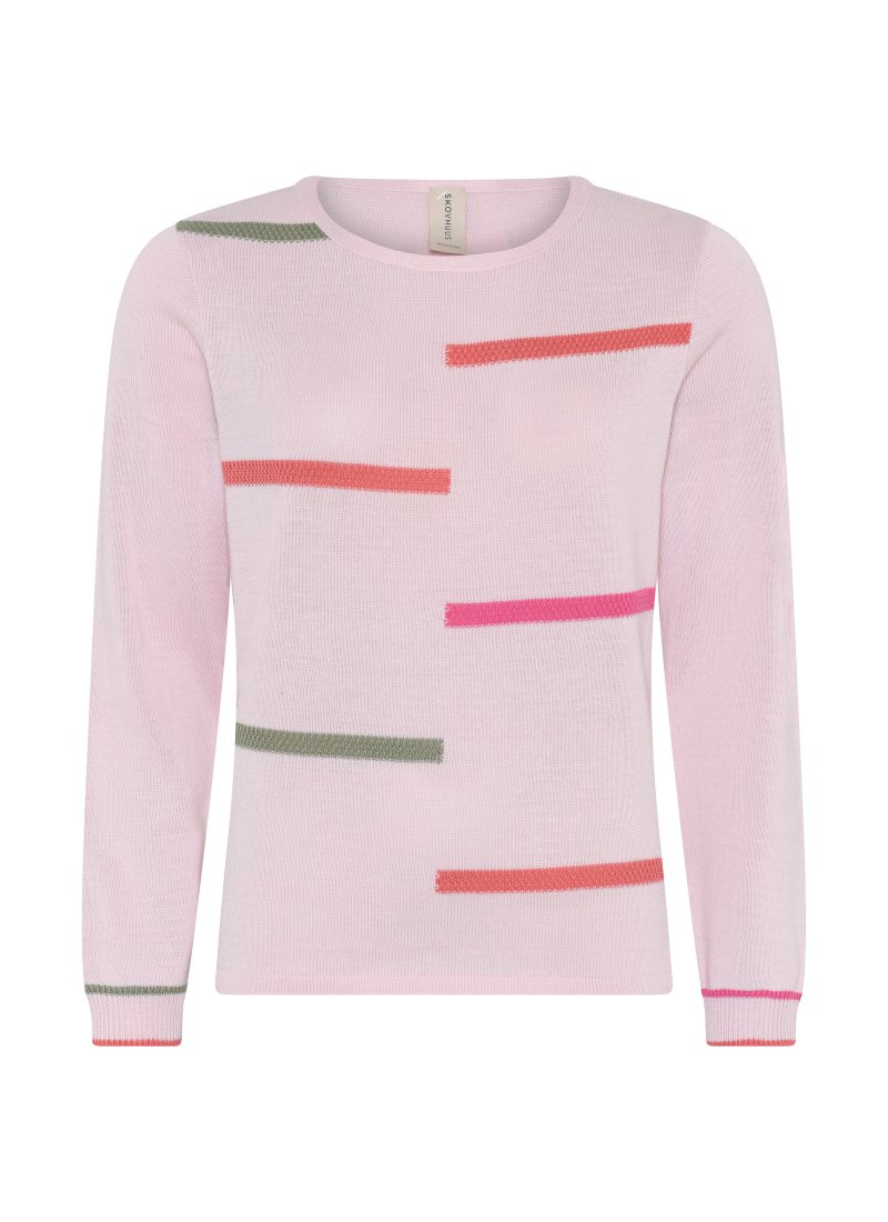3822 Pullover w. broken stripe
