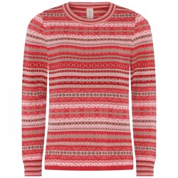 3832 Jaquard pullover w. strip