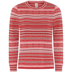3832 Jaquard pullover w. strip