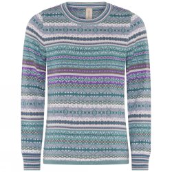 3832 Jaquard pullover w. strip