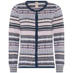 3833 Buttoned jaquard cardigan