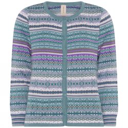 3833 Buttoned jaquard cardigan