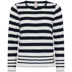 3837 Sporty striped o-neck pul