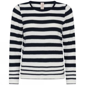 3837 Sporty striped o-neck pul