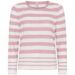 3837 Sporty striped o-neck pul