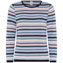 3841 Special striped o-neck pu