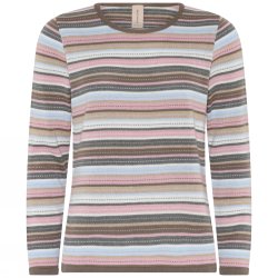 3841 Special striped o-neck pu