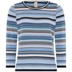 3842 3/4 sleeve jaquard pullov