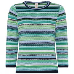 3842 3/4 sleeve jaquard pullov