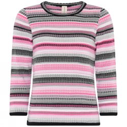 3842 3/4 sleeve jaquard pullov