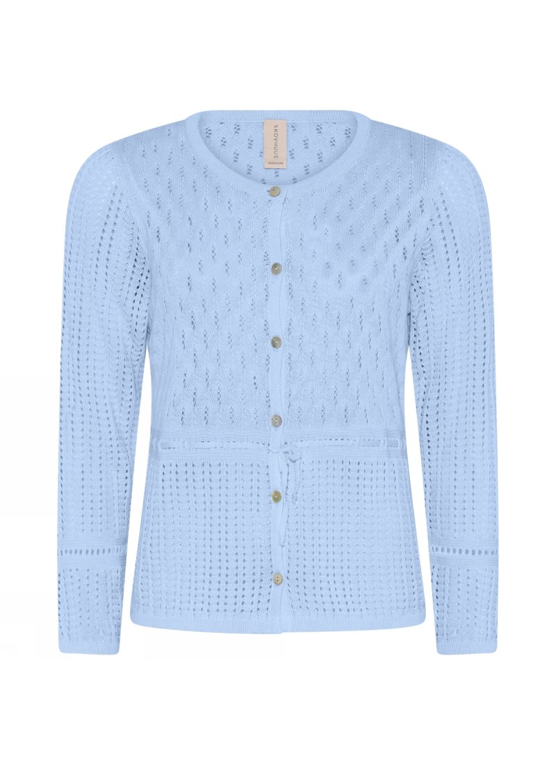 3854 Openwork cardigan w. draw