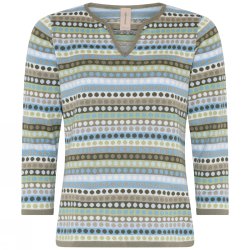 3866 Dotted 3/4 sleeve pullove