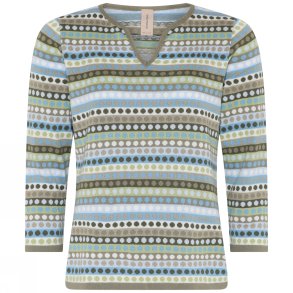 3866 Dotted 3/4 sleeve pullove