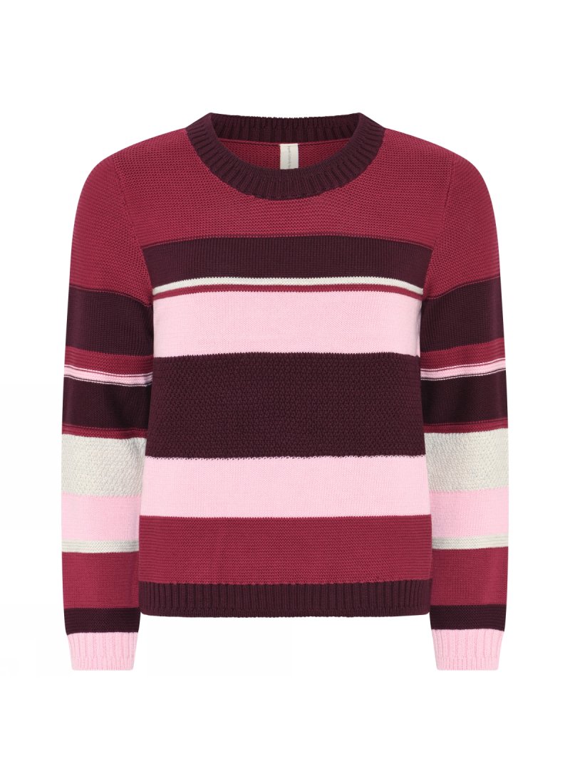 3950 Striped structure pullove