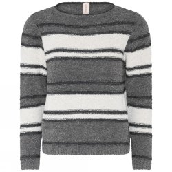 4012 Striped Boucl� pullover