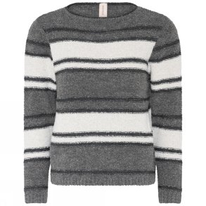 4012 Striped Boucl� pullover