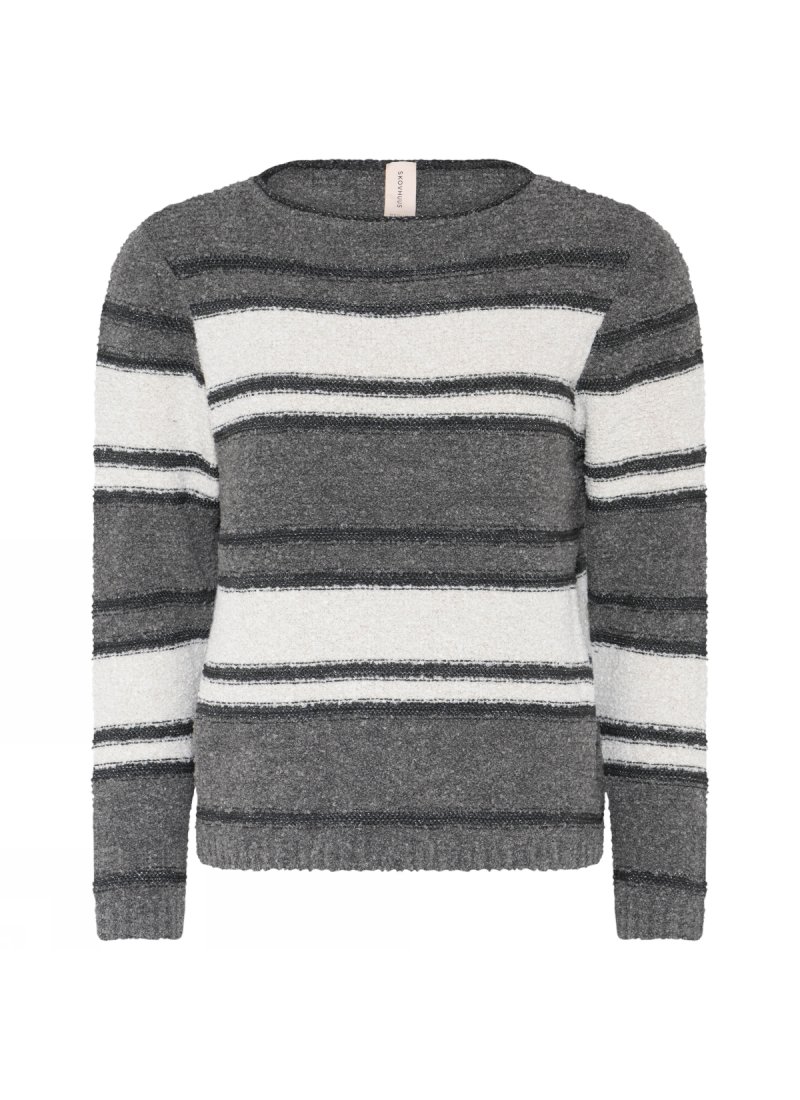4012 Striped Boucl� pullover