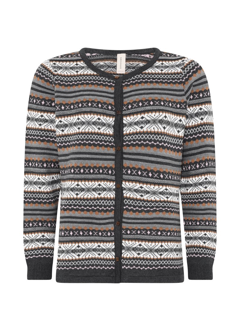 4033 Multi jaquard cardigan