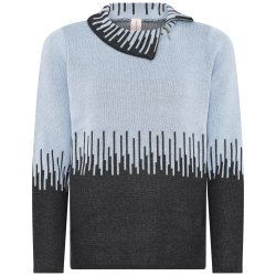 4043 Zipped collar jaquard pul