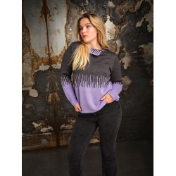 4043 Zipped collar jaquard pul