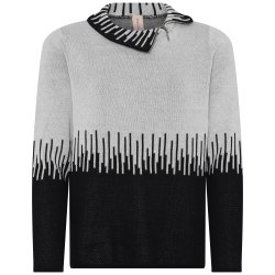 4043 Zipped collar jaquard pul