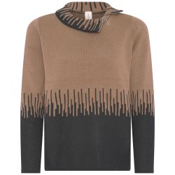 4043 Zipped collar jaquard pul